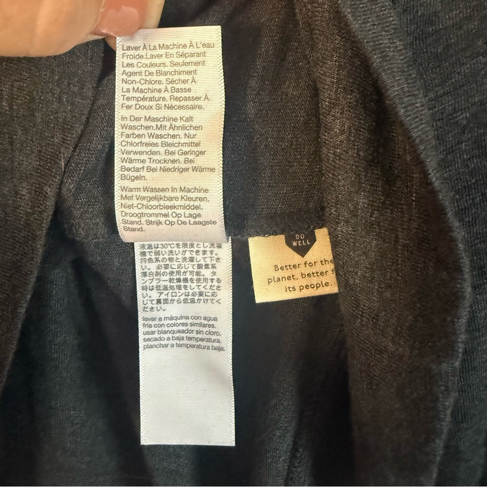 MADEWELL Highpoint Dolman-Sleeve Tee Top Charcoal Gray SZ/MED - Picture 6 of 8